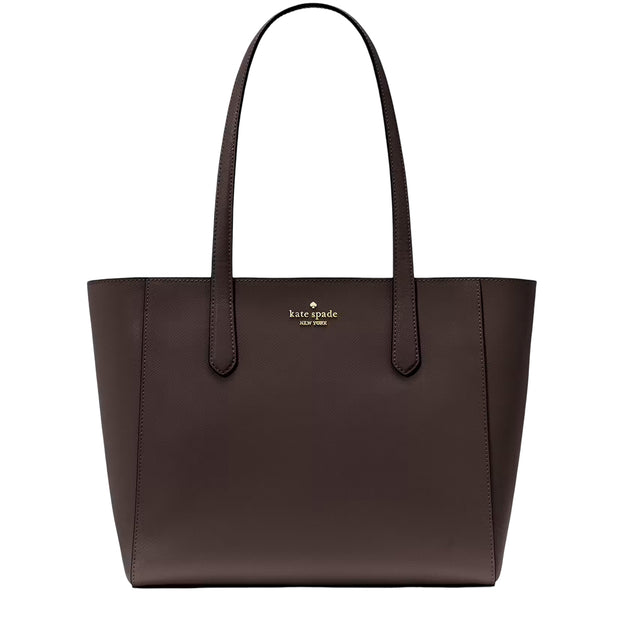 Front View of Kate Spade Staci Medium Tote Bag - Hot Fudge KG473