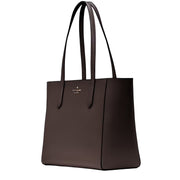 Side View of Kate Spade Staci Medium Tote Bag - Hot Fudge KG473