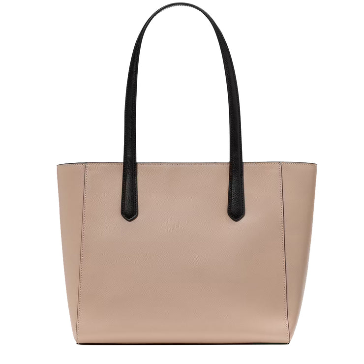 Back View of Kate Spade Staci Medium Tote Bag - Warm Beige Multi KL006