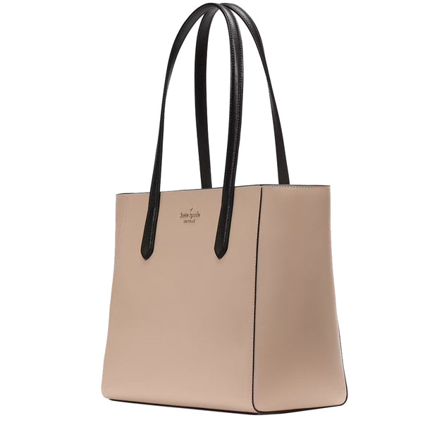 Side View of Kate Spade Staci Medium Tote Bag - Warm Beige Multi KL006