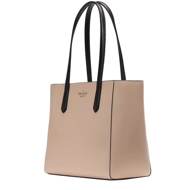 Side View of Kate Spade Staci Medium Tote Bag - Warm Beige Multi KL006
