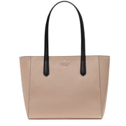 Front View of Kate Spade Staci Medium Tote Bag - Warm Beige Multi KL006