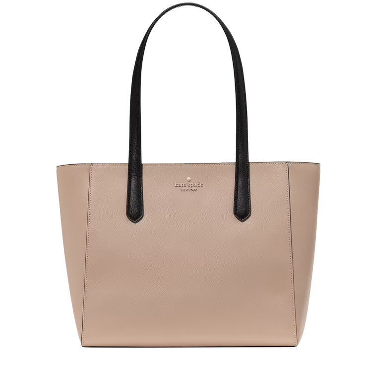 Front View of Kate Spade Staci Medium Tote Bag - Warm Beige Multi KL006