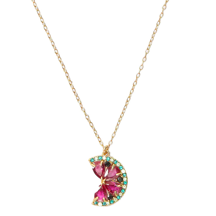 Kate Spade Watermelon Mini Pendant Necklace in Pink Multi kc752