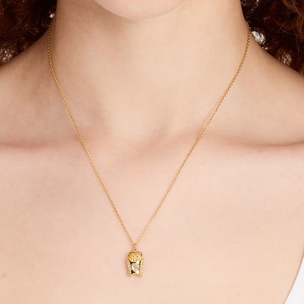 Buy Kate Spade What A Snack Mini Pendant Necklace in Clear/Gold KH540 Online in Singapore | PinkOrchard.com