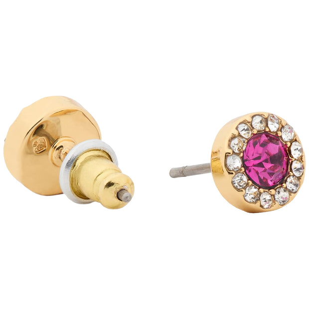 Buy Kate Spade You're A Gem Pave Halo Studs Earrings in Fuchsia KK664 Online in Singapore | PinkOrchard.com