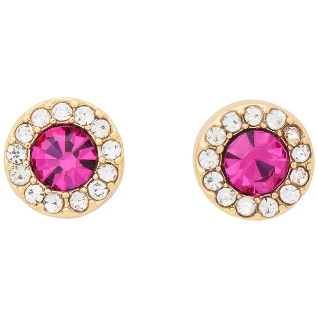Buy Kate Spade You're A Gem Pave Halo Studs Earrings in Fuchsia KK664 Online in Singapore | PinkOrchard.com