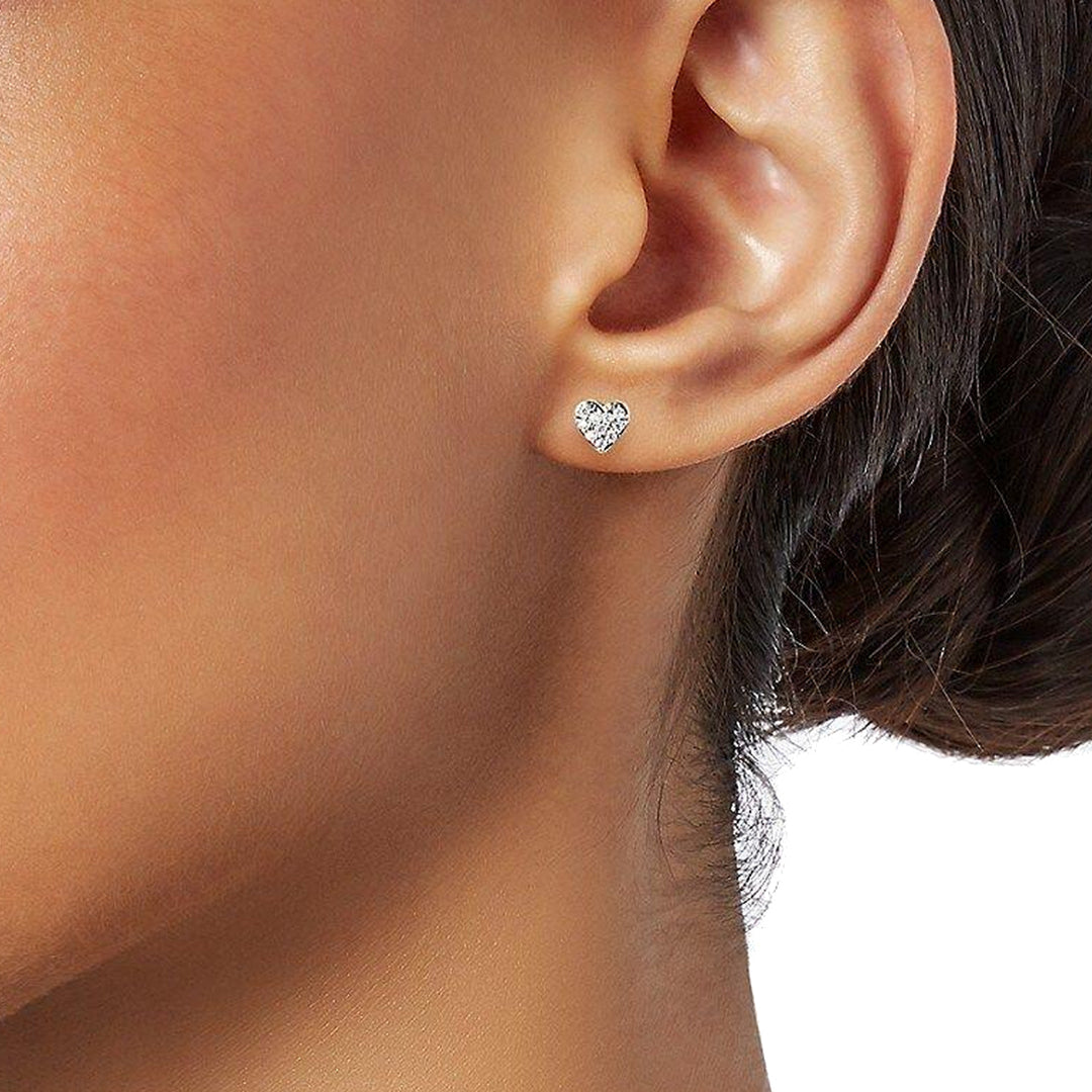 Kate Spade Yours Truly Pave Studs Earrings And Mini Pendant Necklace Set in  Clear/ Silver o0R00112