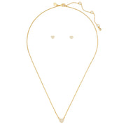 Buy Kate Spade Yours Truly Pave Studs Earrings and Mini Pendant Necklace Boxed Set in Clear/ Gold o0r00112 Online in Singapore | PinkOrchard.com