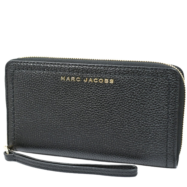 Side View of Marc Jacobs Groove Wristlet Continental Wallet - Black S130L01RE22