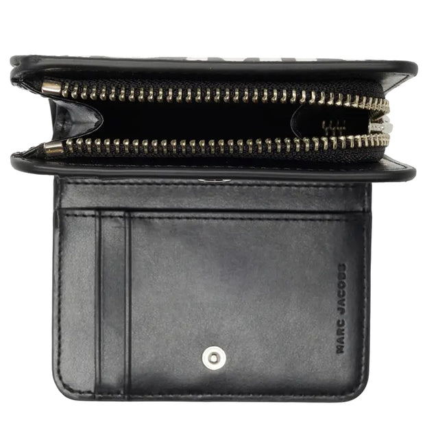 Marc Jacobs Jumbled Logo Trademarc Mini Compact Wallet - Black/ White 4S4SMP009S02