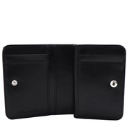 Interior View of Marc Jacobs Jumbled Logo Trademarc Mini Compact Wallet - Black/ White 4S4SMP009S02
