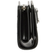 Side View of Marc Jacobs Jumbled Logo Trademarc Mini Compact Wallet - Black/ White 4S4SMP009S02