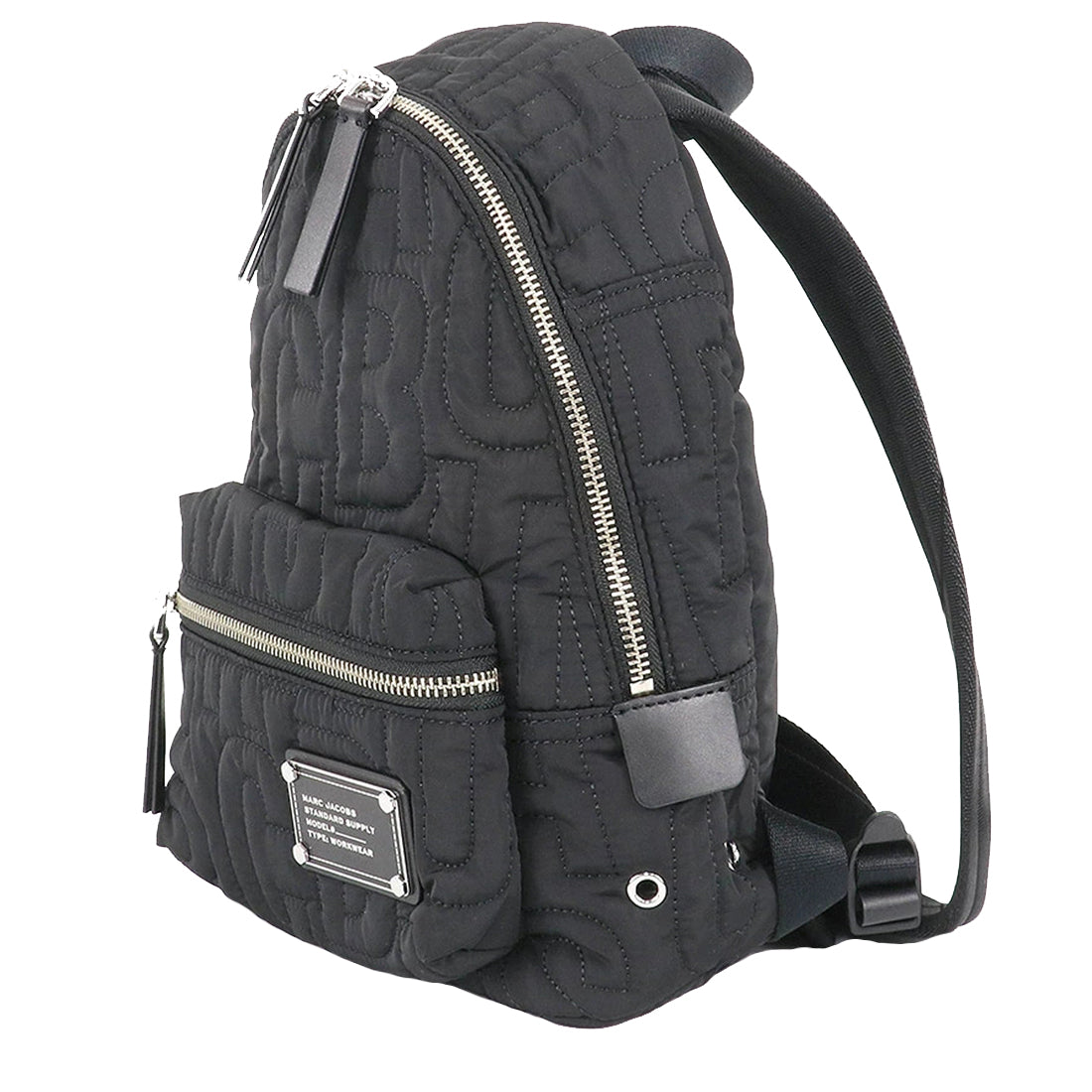 Buy Marc Jacobs Nylon Jumbled Logo Workwear Backpack Bag in Black ...