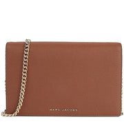 Front View of Marc Jacobs Party-On-A-Chain Crossbody/ Clutch Bag - Smoked Almond S110M06RE22
