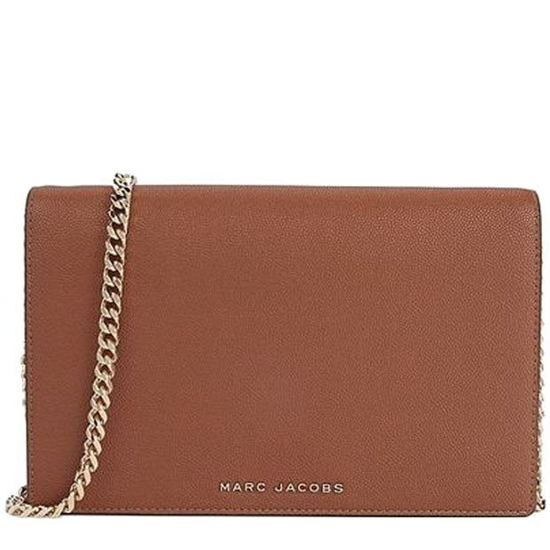 Front View of Marc Jacobs Party-On-A-Chain Crossbody/ Clutch Bag - Smoked Almond S110M06RE22