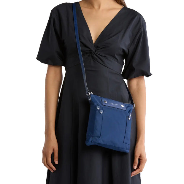 Model Wearing Marc Jacobs Preppy Nylon Swingpack Crossbody Bag - Azure Blue 4R4HCR040H02
