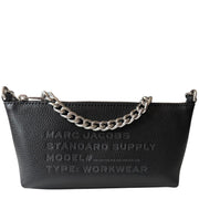 Front View of Marc Jacobs Standard Supply Leather Mini Chain Shoulder Bag - Black 4R4SMN025S01