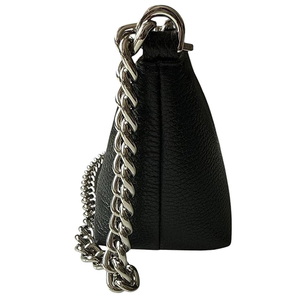 Side View of Marc Jacobs Standard Supply Leather Mini Chain Shoulder Bag - Black 4R4SMN025S01