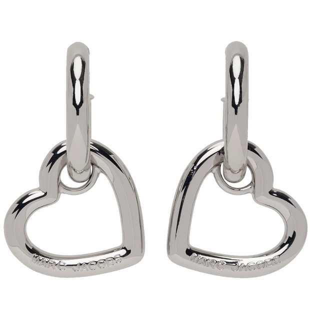 Buy Marc Jacobs The Charmed Double Heart Hoops Earrings in Silver J202MT4RE22 Online in Singapore | PinkOrchard.com