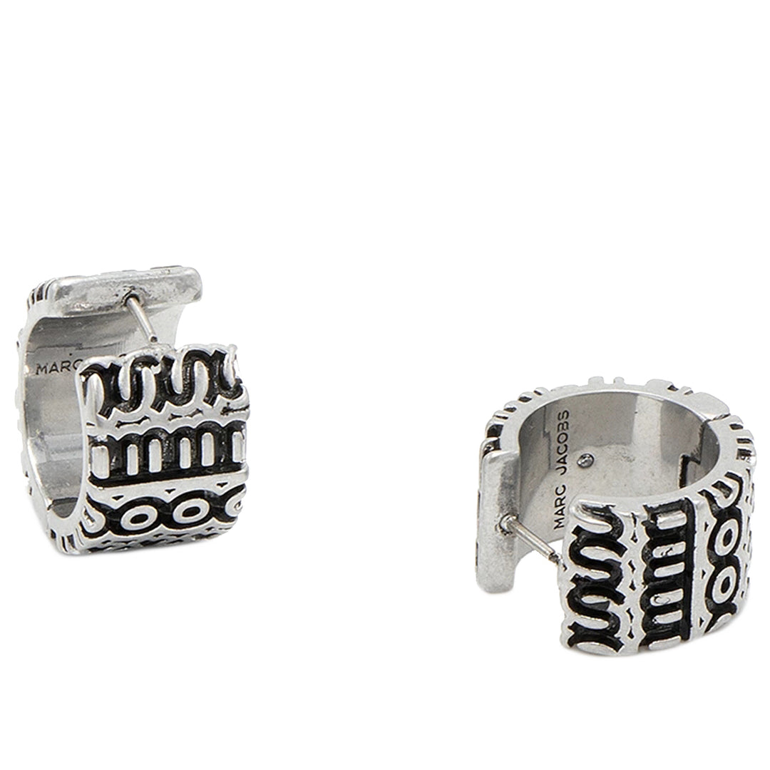 Buy Marc Jacobs The Monogram Engraved Hoops Earrings in Aged