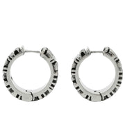 Buy Marc Jacobs The Monogram Engraved Hoops Earrings in Aged Silver 2P3JER001J15 Online in Singapore | PinkOrchard.com