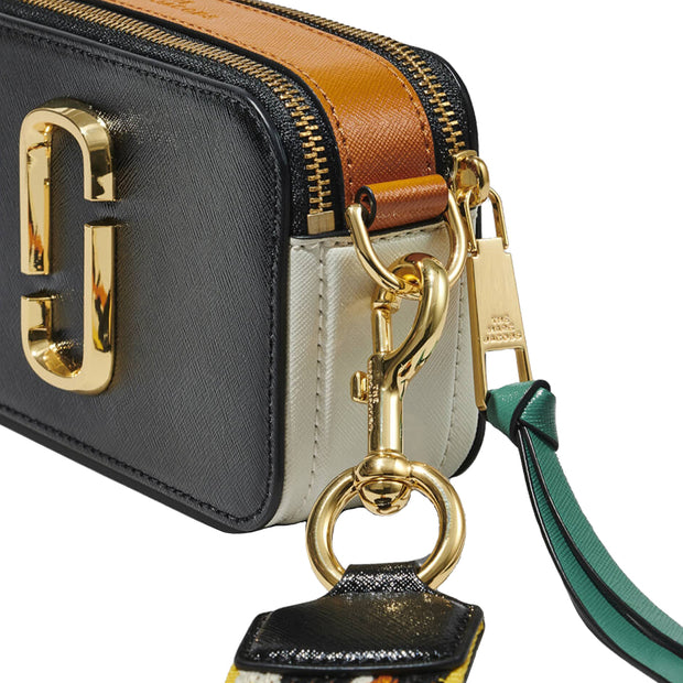 Closeup of Marc Jacobs The Snapshot Camera Bag - Black/ Honey Ginger Multi M0012007