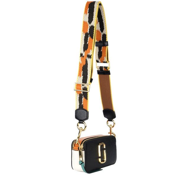Side View of Marc Jacobs The Snapshot Camera Bag - Black/ Honey Ginger Multi M0012007