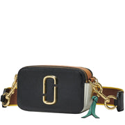 Side View of Marc Jacobs The Snapshot Camera Bag - Black/ Honey Ginger Multi M0012007