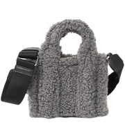 Back View of Marc Jacobs The Teddy Crossbody Tote Bag - Grey H011M12FA22