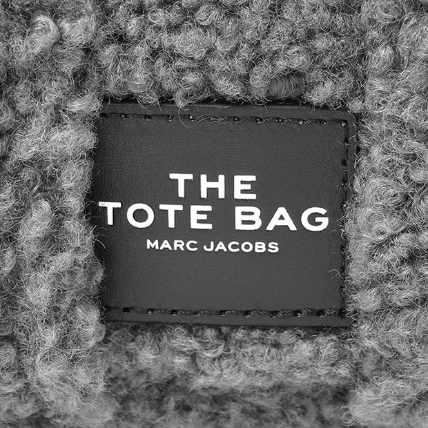 Closeup of Marc Jacobs The Teddy Crossbody Tote Bag - Grey H011M12FA22