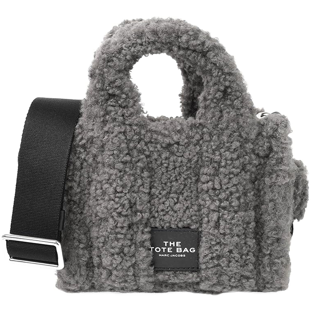 MARC JACOBS テディトート グレー MARC JACOBS マークジェイコブス もこもこ ファー グレー系 THE MICRO