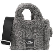 Front View of Marc Jacobs The Teddy Crossbody Tote Bag - Grey H011M12FA22
