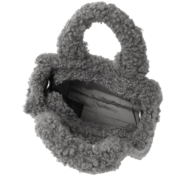 Interior View of Marc Jacobs The Teddy Crossbody Tote Bag - Grey H011M12FA22