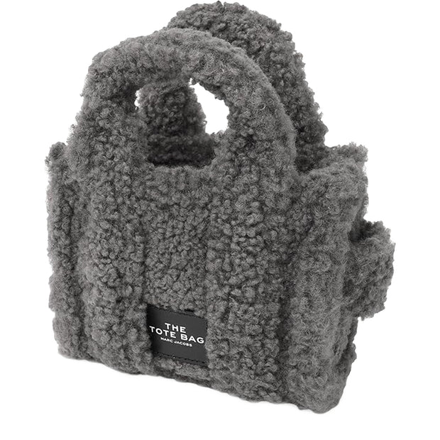 Side View of Marc Jacobs The Teddy Crossbody Tote Bag - Grey H011M12FA22