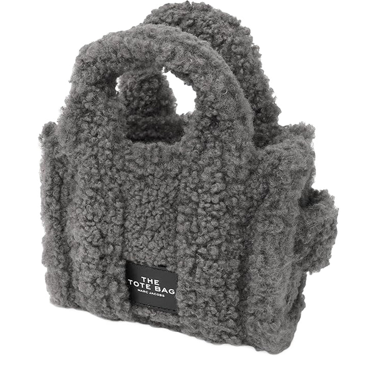 Side View of Marc Jacobs The Teddy Crossbody Tote Bag - Grey H011M12FA22