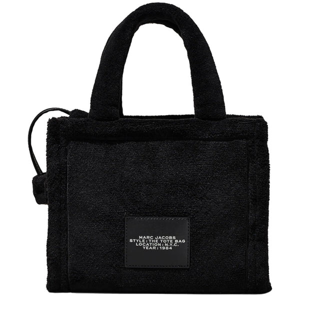 Back View of Marc Jacobs The Terry Small Tote Bag - Black H058M06PF22