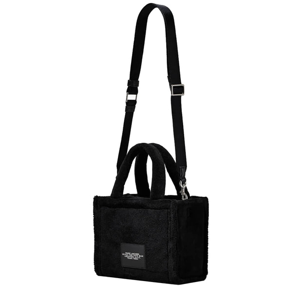 Back View of Marc Jacobs The Terry Small Tote Bag - Black H058M06PF22