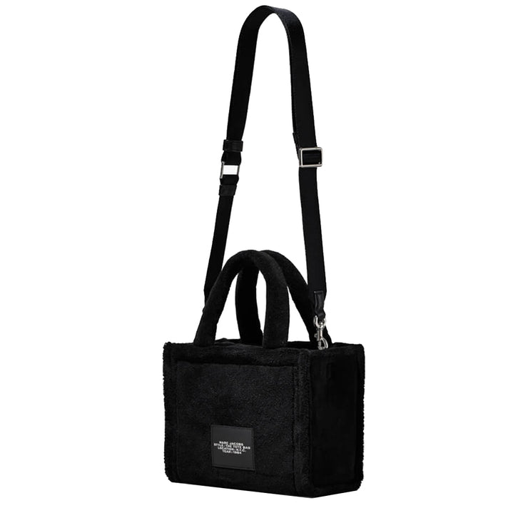 Back View of Marc Jacobs The Terry Small Tote Bag - Black H058M06PF22