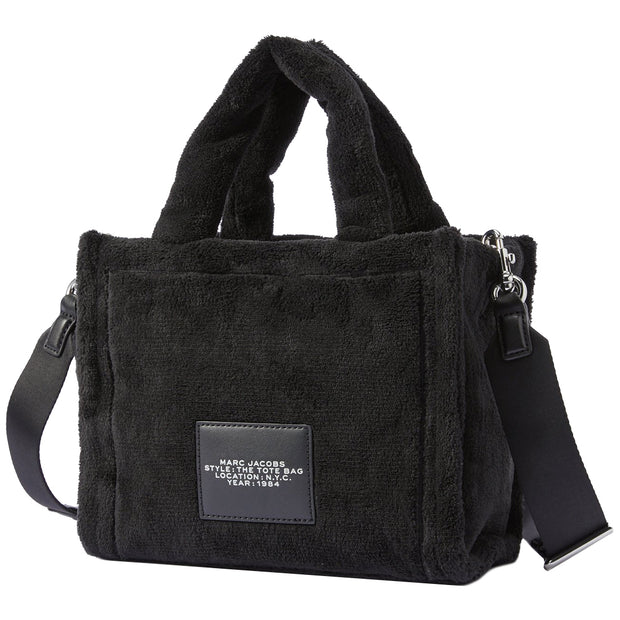 Back View of Marc Jacobs The Terry Small Tote Bag - Black H058M06PF22