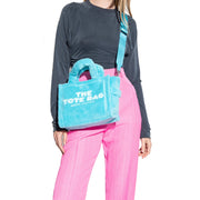 Model Wearing Marc Jacobs The Terry Small Tote Bag - Pool H058M06PF22