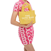 Model Carrying Marc Jacobs The Terry Small Tote Bag - Yellow H058M06PF22