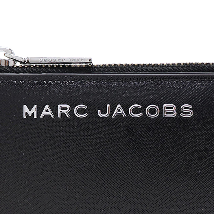 Closeup of Marc Jacobs Trademarc Medium Flat Wallet - Black 4P4SMP026S02