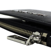 Closeup of Marc Jacobs Trademarc Medium Flat Wallet - Black 4P4SMP026S02