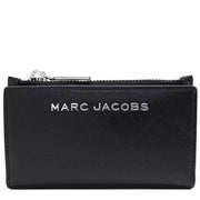 Front View of Marc Jacobs Trademarc Medium Flat Wallet - Black 4P4SMP026S02