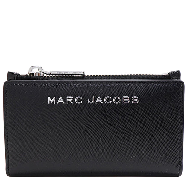 Front View of Marc Jacobs Trademarc Medium Flat Wallet - Black 4P4SMP026S02