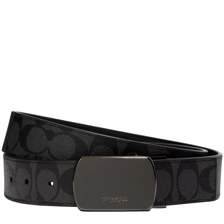 Buy Coach Plaque Buckle Cut To Size Reversible Belt, 38 Mm in Black/ Charcoal CQ012 Online in Singapore | PinkOrchard.com