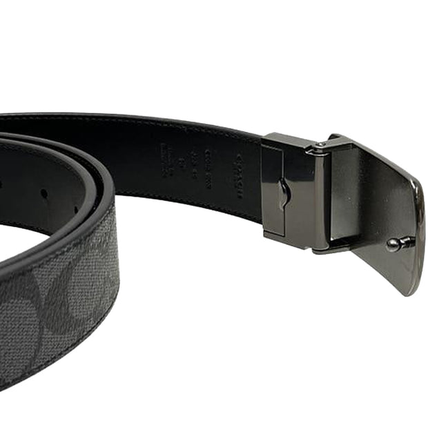 Buy Coach Plaque Buckle Cut To Size Reversible Belt, 38 Mm in Black/ Charcoal CQ012 Online in Singapore | PinkOrchard.com