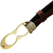 Buy Coach Signature Buckle Belt, 25 Mm in Khaki/ Saddle CA516 Online in Singapore | PinkOrchard.com