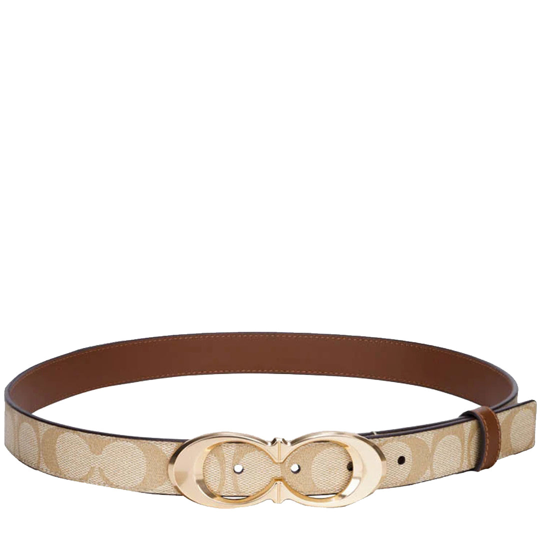 Buy Coach Signature Buckle Belt, 25 Mm in Khaki/ Saddle